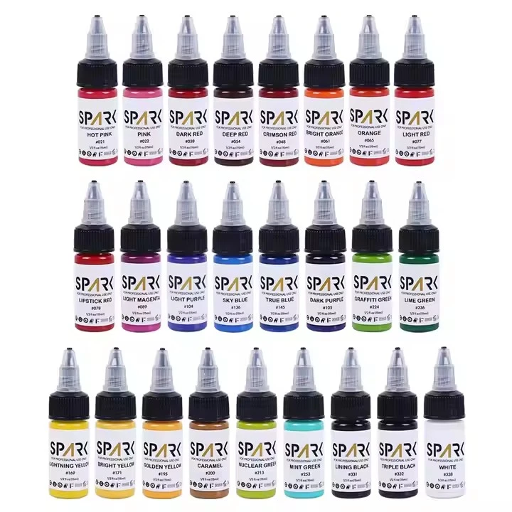 50 kolorów iskra hurtowa organiczna najlepsza pigment 1 uncja 30 ml jednorazowa profesjonalna butelka makijaż tymczasowy tatuaż atramentowy tatuaż atramentowy