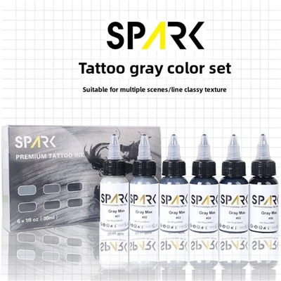 Profesjonalny niestandardowy stały zestaw atramentu do makijażu Spark Grey 30 ml/1 unz Organic Tattoo Ink for Tattoo Artists
