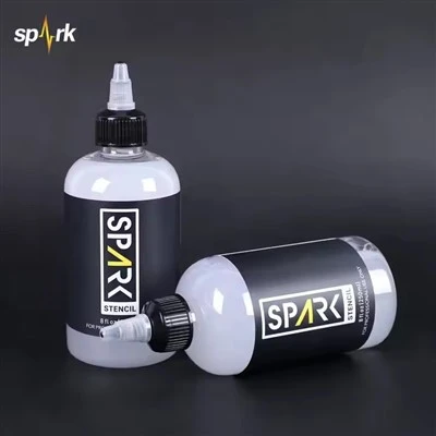 Spark Vegan Stencil Fast Fast - Formuła suszenia Gel Transfer 8 Fl Oz (240 ml) do aplikacji Tattoo Stencil