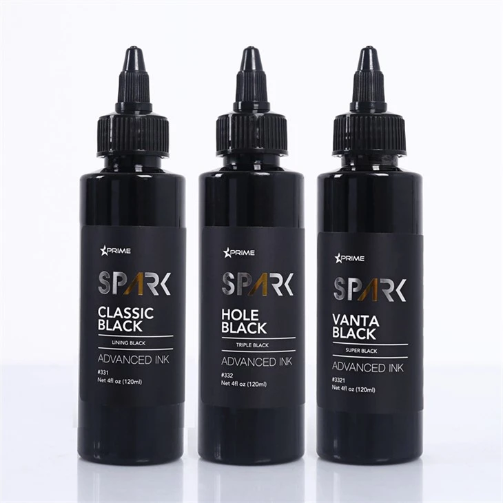 4OZ Klasyczny tusz do tatuażu Black Hole Black Vanta Black Spark Tusz do tatuażu w kolorze czarnym