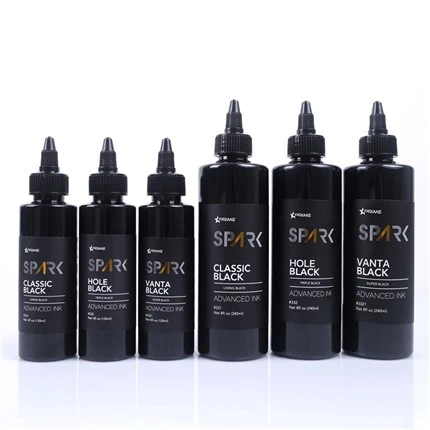 4OZ 8OZ Podszewka Czarny Potrójny Czarny Super Czarny Spark Tattoo Ink Czarny tusz do tatuażu
