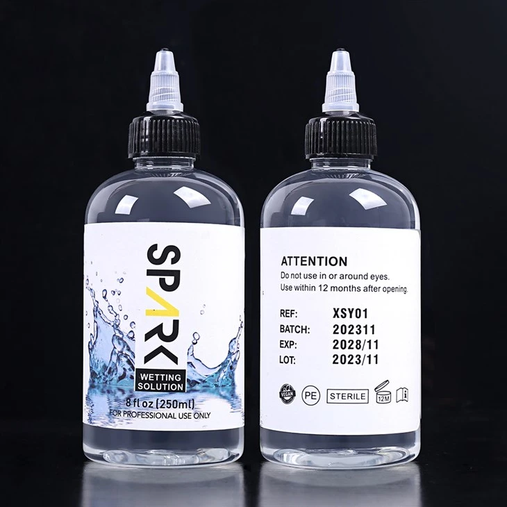 Nietestowany na zwierzętach 240 ml 8 uncji Roztwór zwilżający do tatuażu Spark Roztwór do mieszania tatuażu Spark Tusz do tatuażu Spark